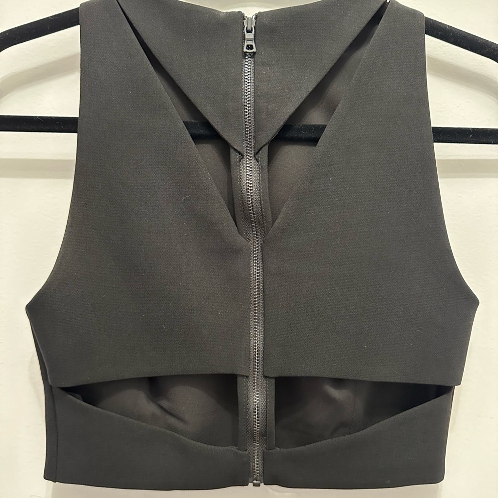 Alice + Olivia Cut Out Crop Top